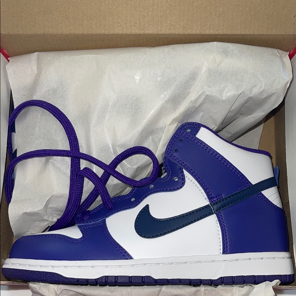 Nike Dunks Kids in Purple and White